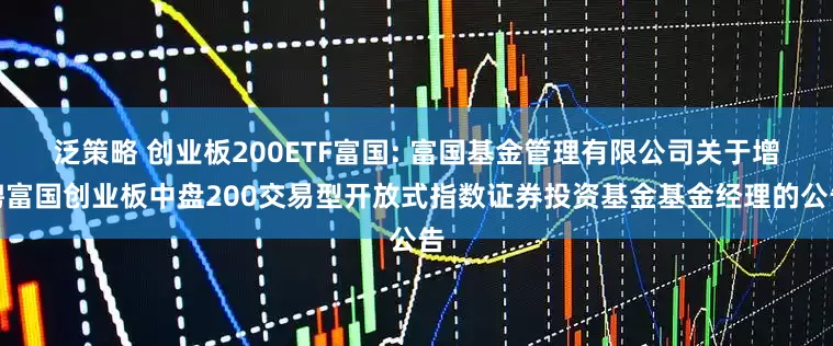 泛策略 创业板200ETF富国: 富国基金管理有限公司关于增聘富国创业板中盘200交易型开放式指数证券投资基金基金经理的公告