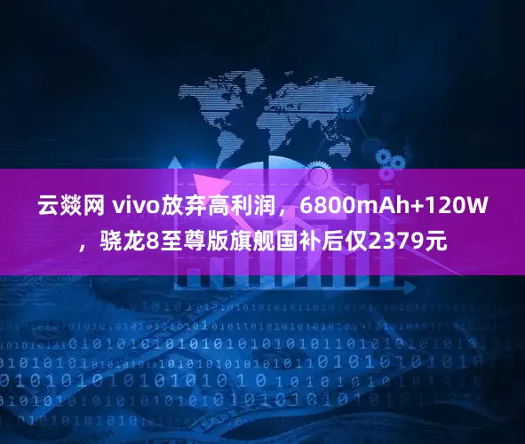 云燚网 vivo放弃高利润,6800mAh+120W,骁龙8至尊版旗舰国补后仅2379元